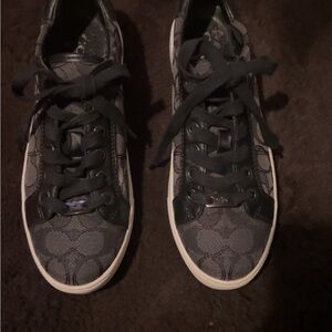 Black Patterned Sneakers